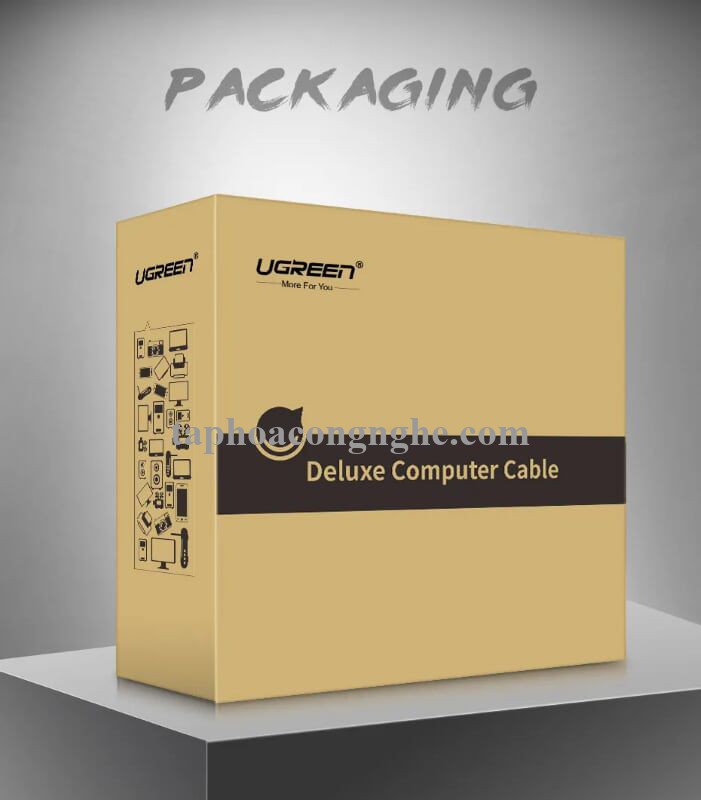 Ugreen 30122 5M Màu Đen Cáp 2 Đầu Displayport V1.2 cao cấp hỗ trợ 4K*2K 60GHz DP107 30030122